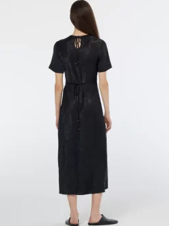 Online Scotch & Soda Crushed Satin Wrap Dress