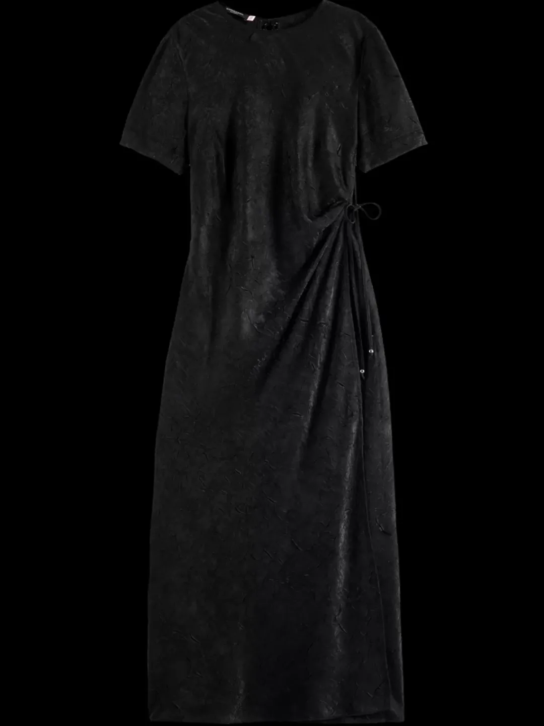 Online Scotch & Soda Crushed Satin Wrap Dress