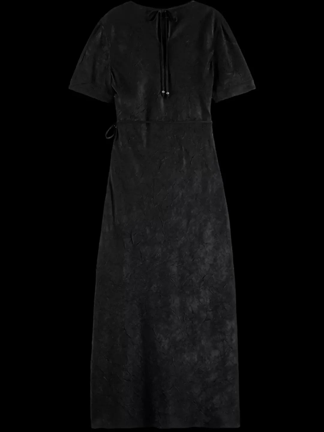Online Scotch & Soda Crushed Satin Wrap Dress