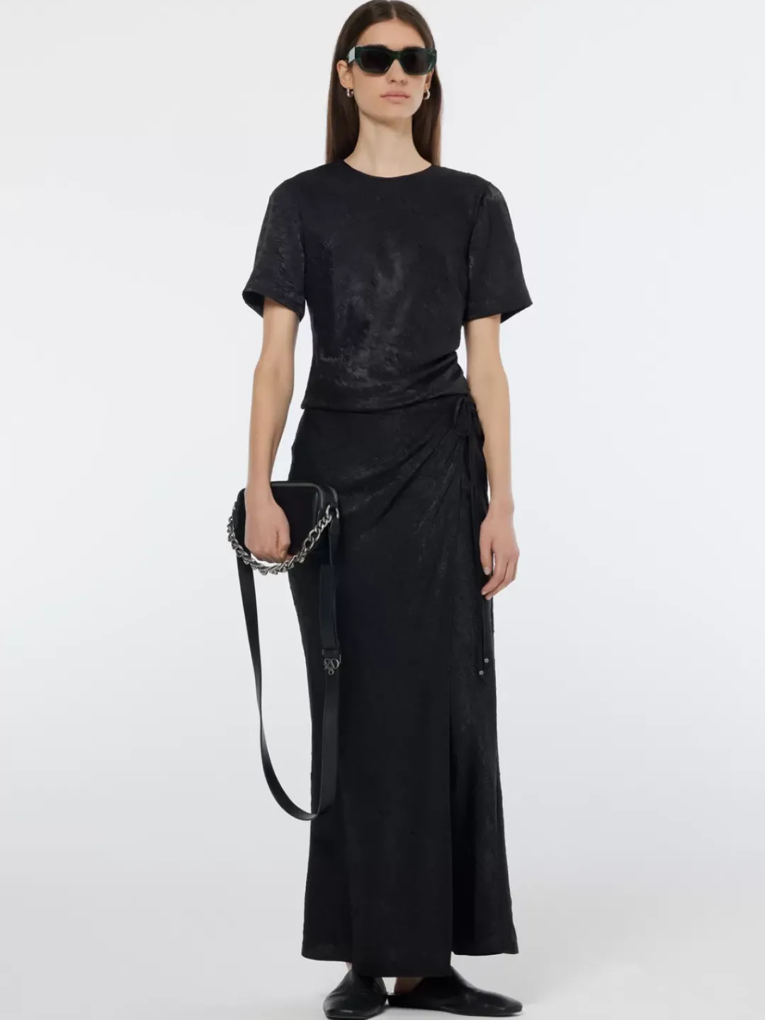 Discount Scotch & Soda Crushed Satin Wrap Top