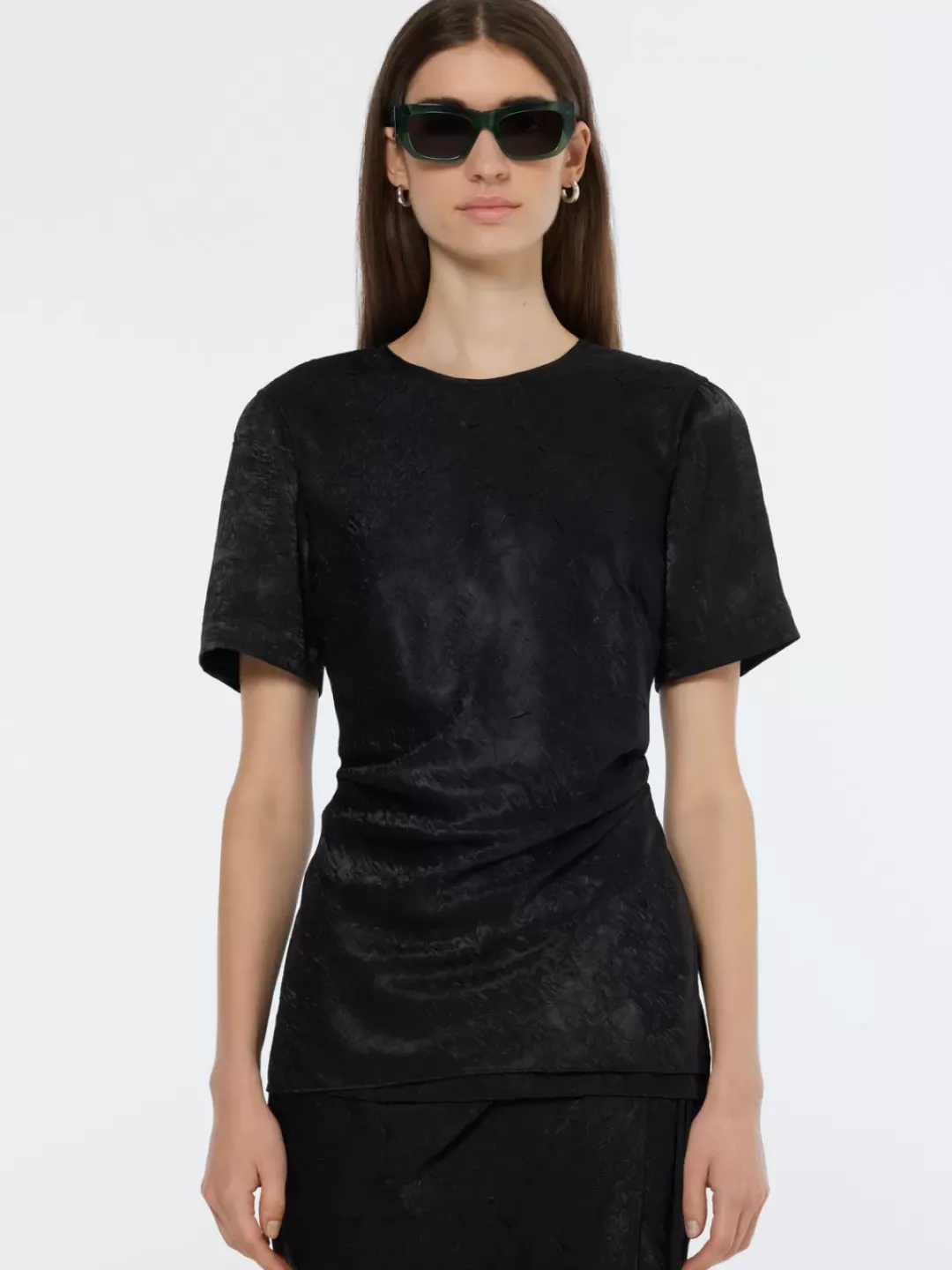 Discount Scotch & Soda Crushed Satin Wrap Top