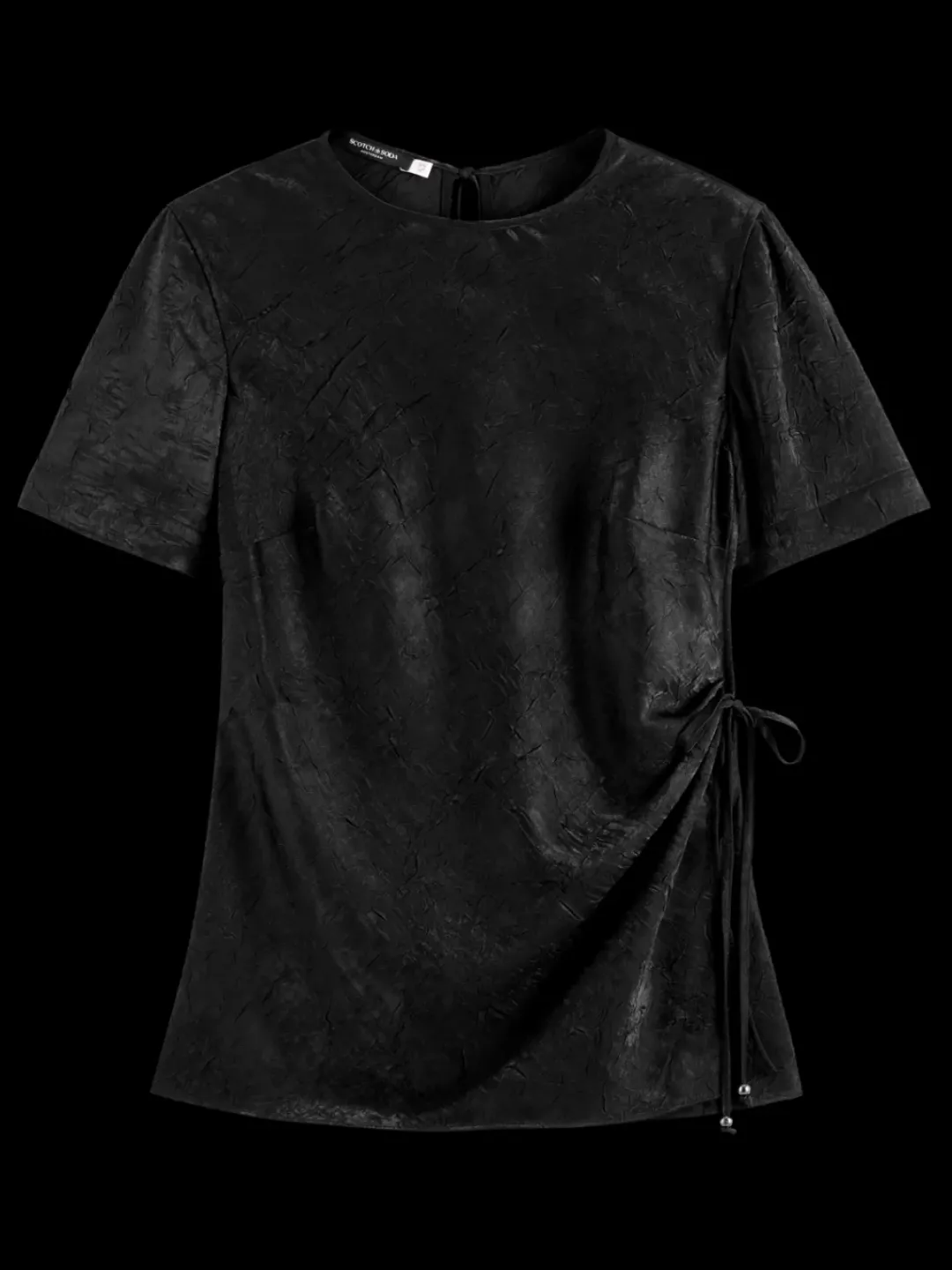 Discount Scotch & Soda Crushed Satin Wrap Top