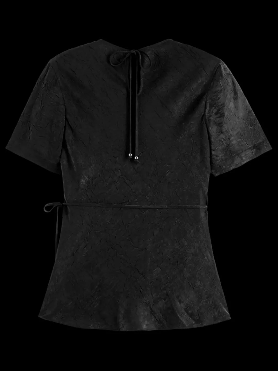Discount Scotch & Soda Crushed Satin Wrap Top