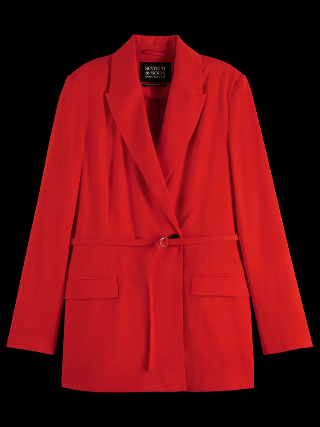 Hot Scotch & Soda DB BLAZER WITH BELT DETAIL FlameRed