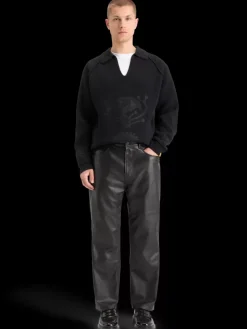 Best Scotch & Soda DEAN LEATHER 5-POCKET PANTS Black