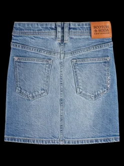 Outlet Scotch & Soda DENIM PATCH POCKET SKIRT - DREAM CATCHER dreamcatcher
