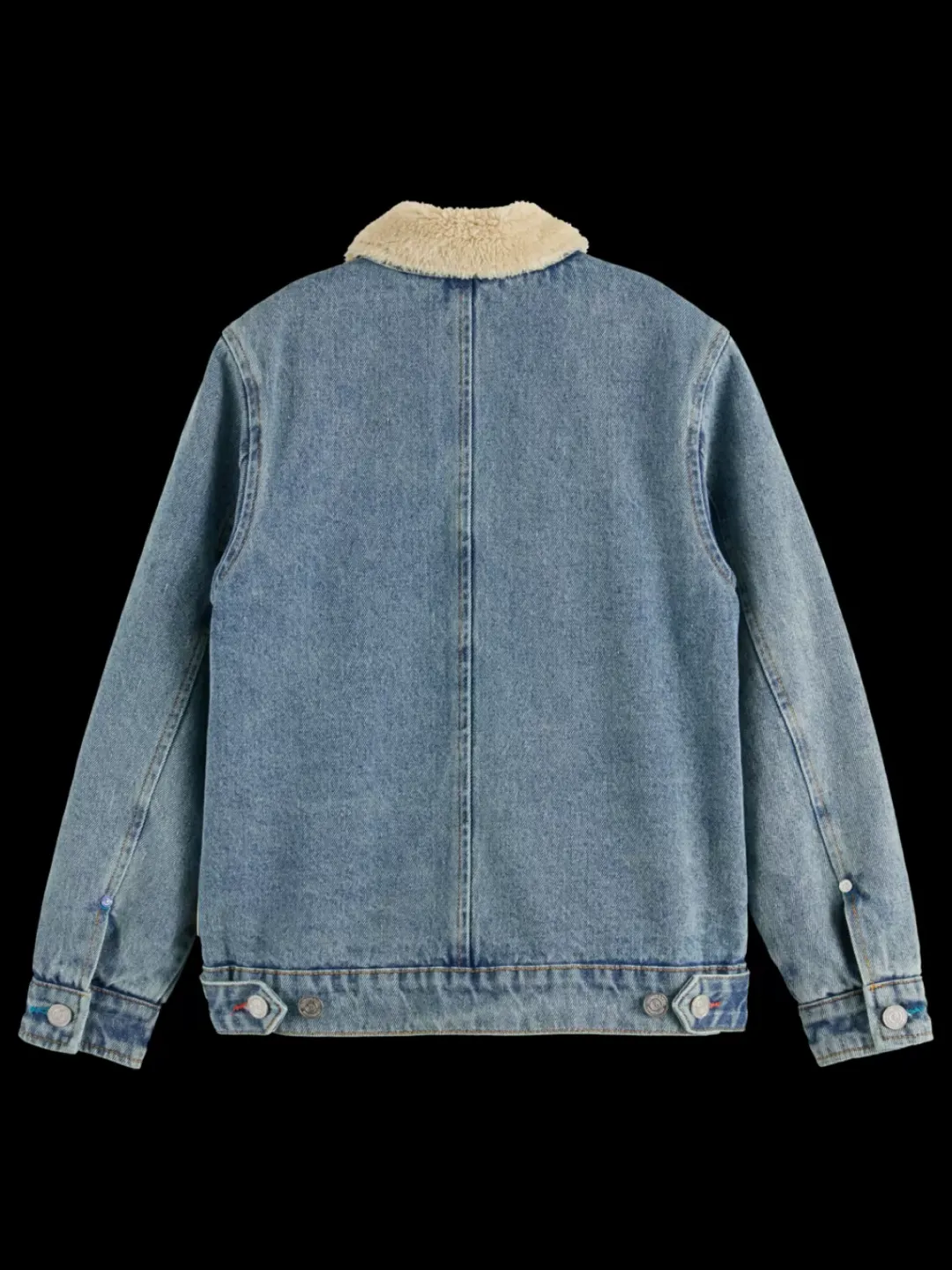Fashion Scotch & Soda DENIM WORKWEAR JACKET WITH TEDDY LINING WashedIndigo