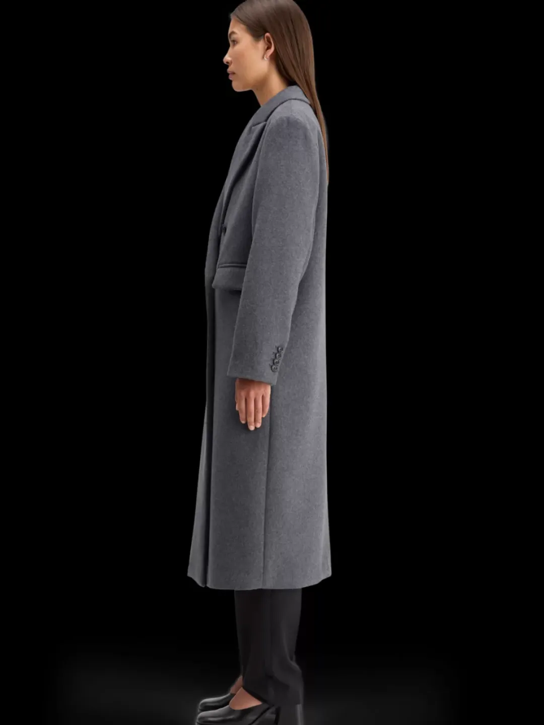 Outlet Scotch & Soda DOUBLE BREASTED TAILORED WOOL BLEND COAT CharcoalMelange