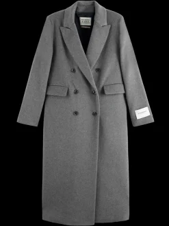 Outlet Scotch & Soda DOUBLE BREASTED TAILORED WOOL BLEND COAT CharcoalMelange