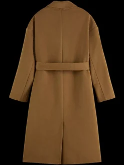 Hot Scotch & Soda DOUBLE FACE WOOL BLEND COAT Tobacco
