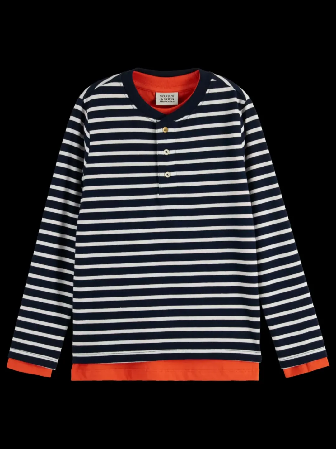 Fashion Scotch & Soda DOUBLE LAYERED LONG-SLEEVED T-SHIRT
