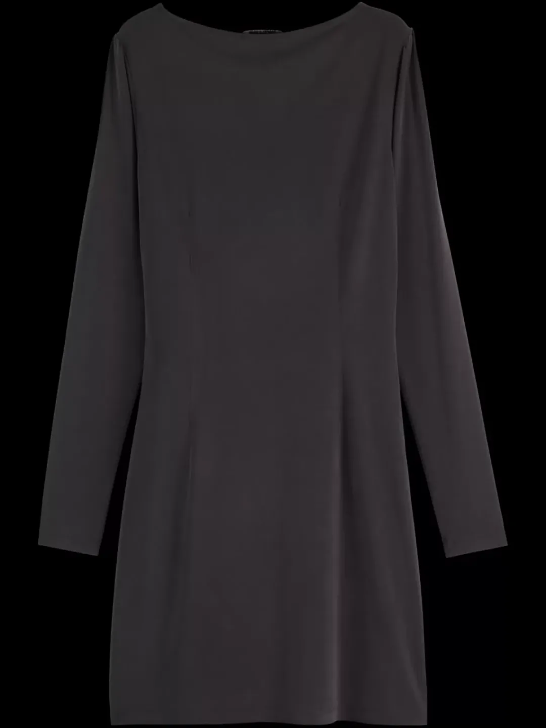 Online Scotch & Soda DRAPED LONG SLEEVE DRESS EveningBlack
