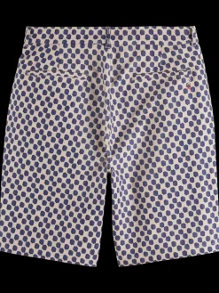 New Scotch & Soda Drift- printed lightweight cotton canvas short PolkaNavyBlue
