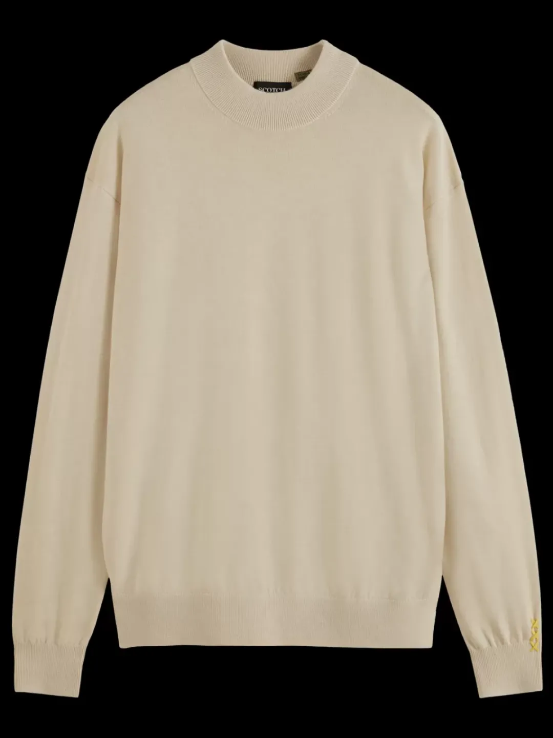 New Scotch & Soda DROPPED SHOULDER MOCK NECK SWEATER