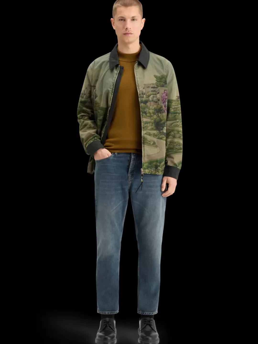 New Scotch & Soda DROPPED SHOULDER MOCK NECK SWEATER