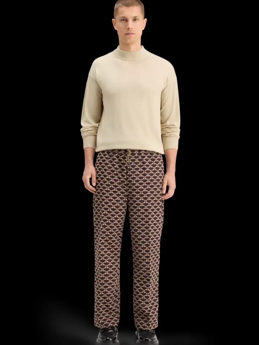 New Scotch & Soda DROPPED SHOULDER MOCK NECK SWEATER