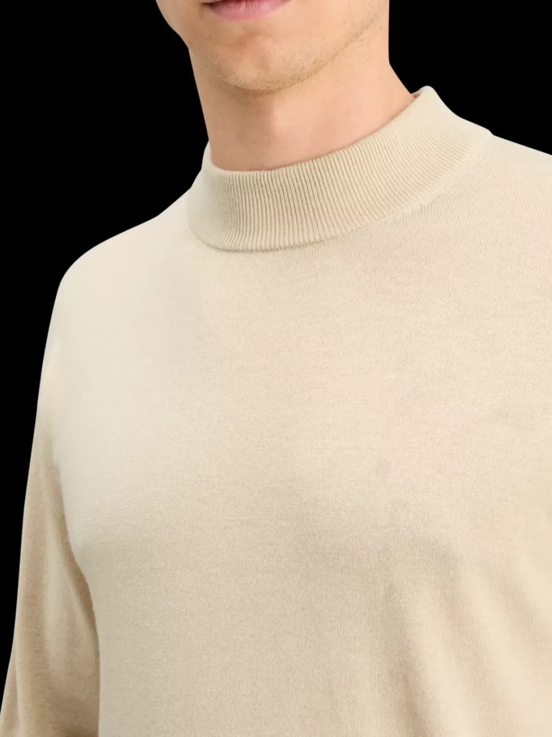 New Scotch & Soda DROPPED SHOULDER MOCK NECK SWEATER