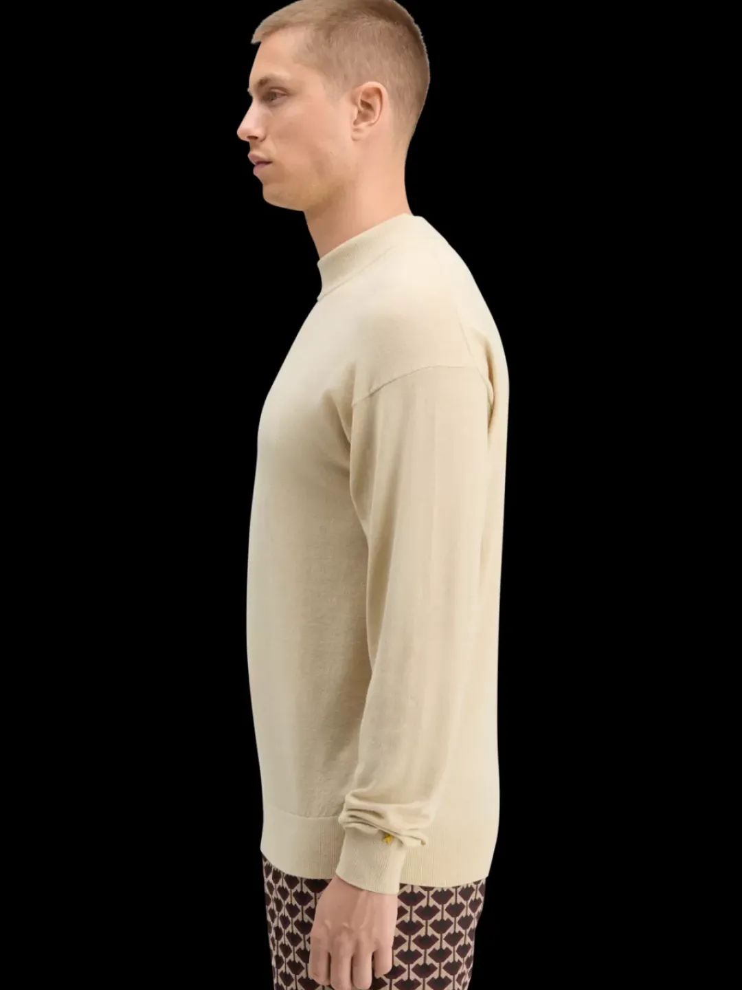 New Scotch & Soda DROPPED SHOULDER MOCK NECK SWEATER