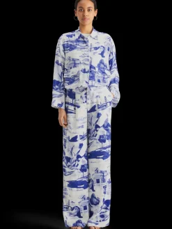 New Scotch & Soda Eleni printed pyjama pant JourneyoftheFreeMindBlue