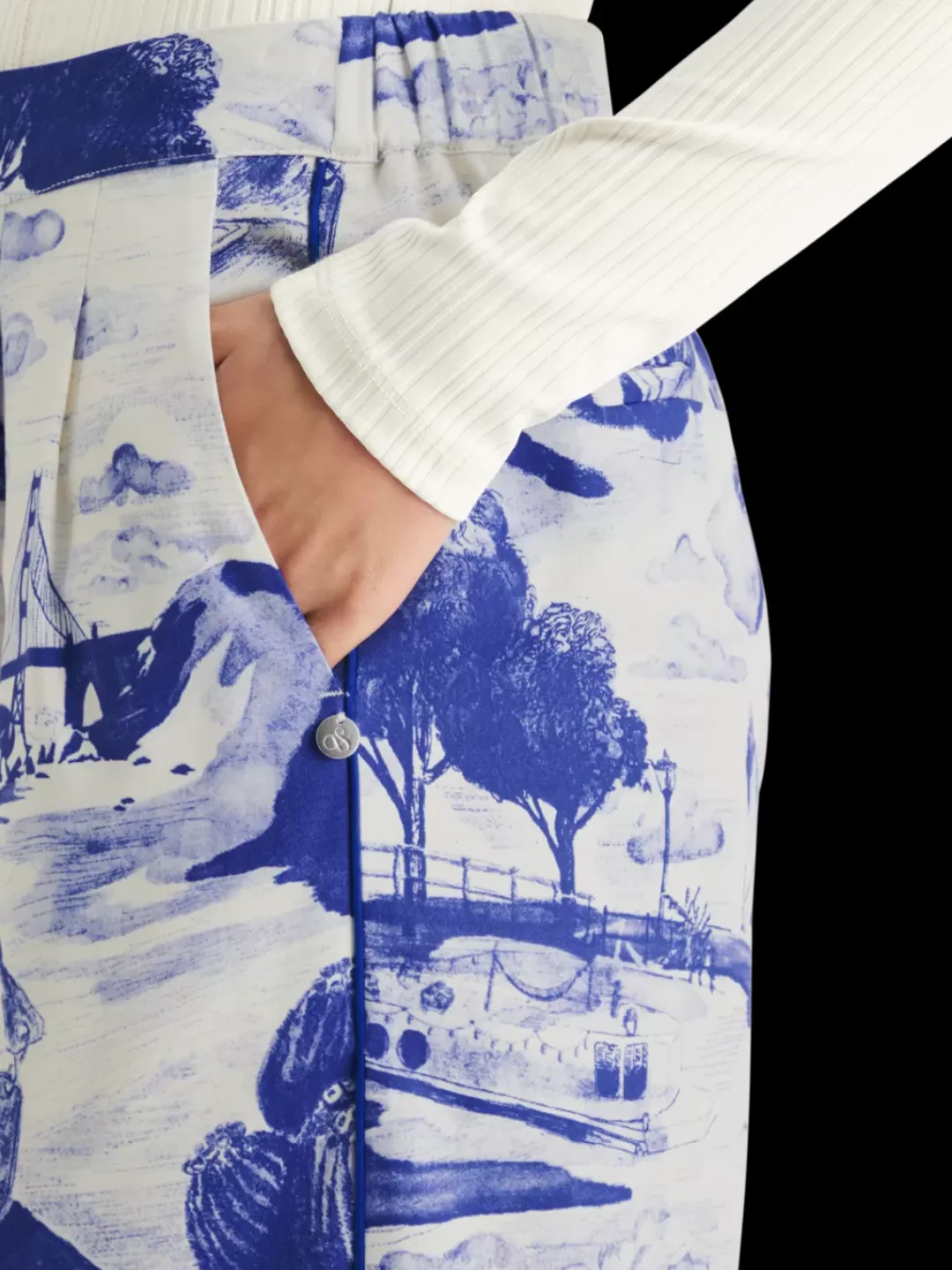 New Scotch & Soda Eleni printed pyjama pant JourneyoftheFreeMindBlue