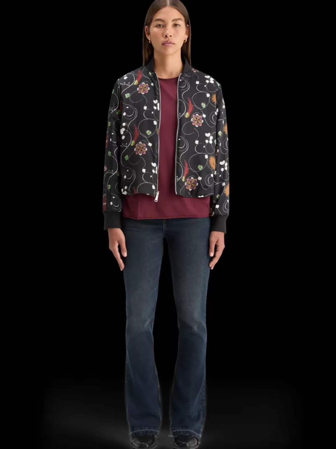 Discount Scotch & Soda ELEVATED REVERSIBLE BOMBER EveningBlack