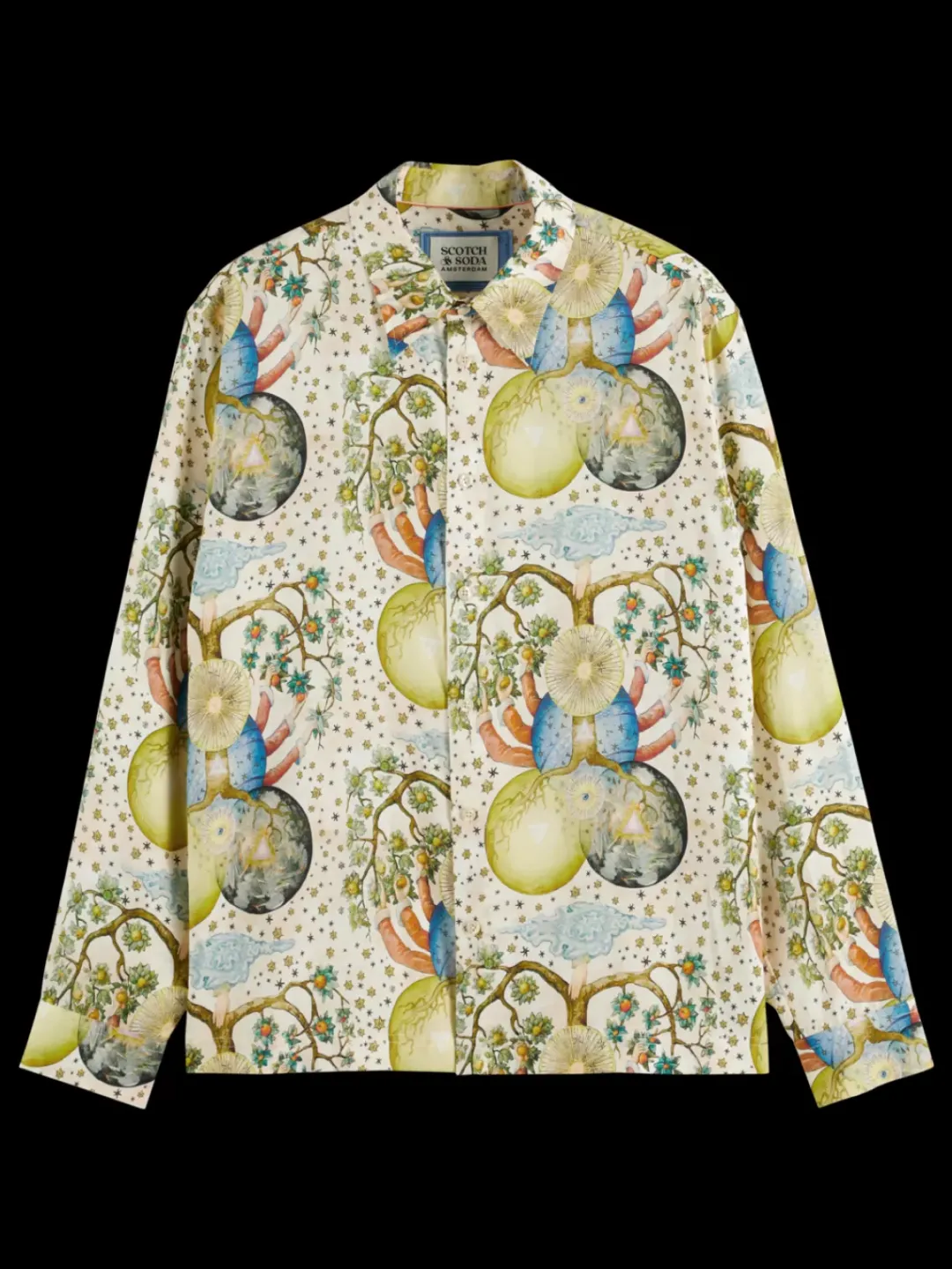 Online Scotch & Soda EMBASSY OF THE FREE MIND PRINTED SHIRT EmbassyTreeAOP