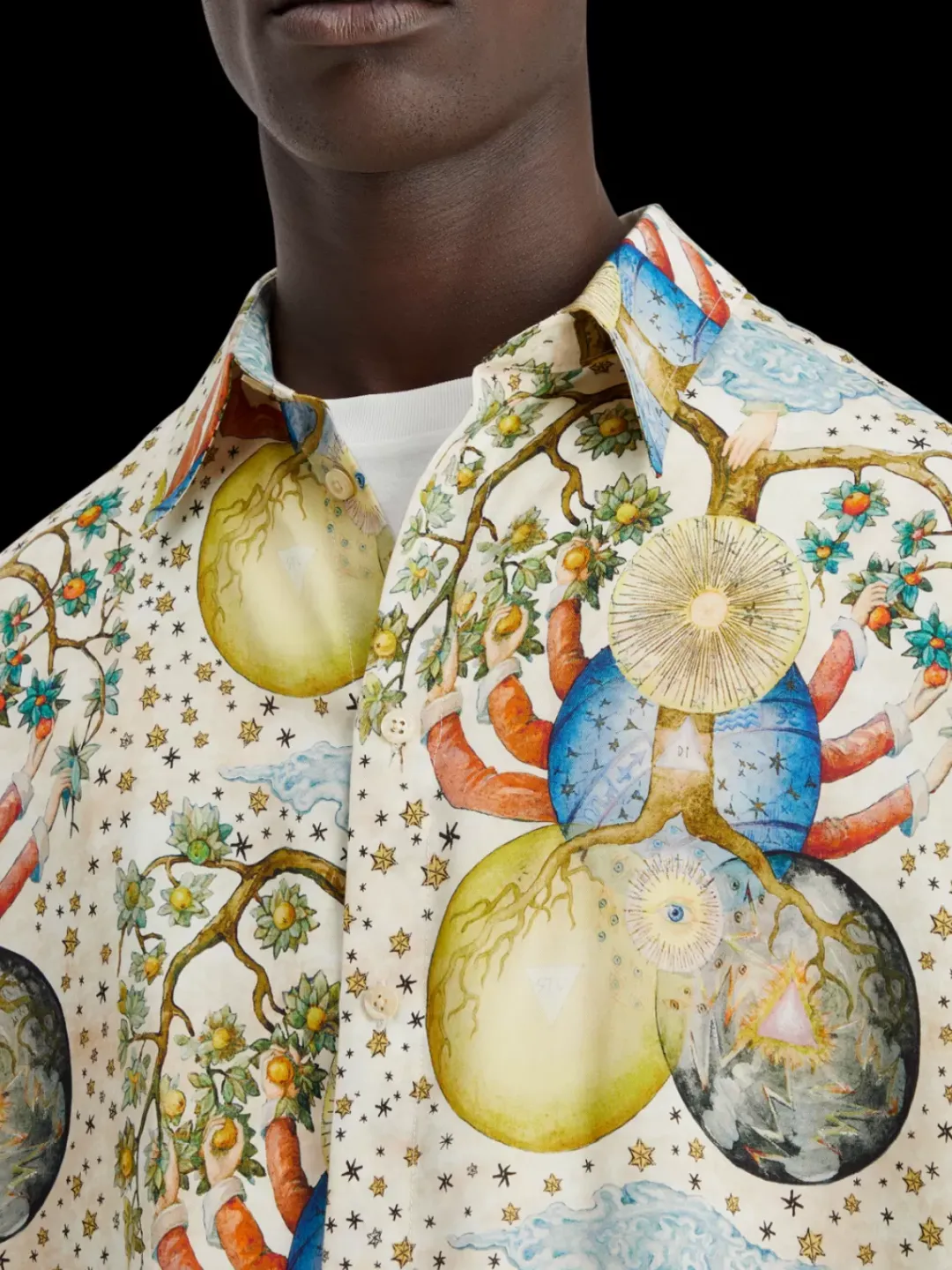Online Scotch & Soda EMBASSY OF THE FREE MIND PRINTED SHIRT EmbassyTreeAOP