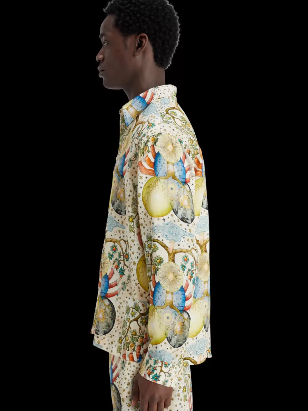 Online Scotch & Soda EMBASSY OF THE FREE MIND PRINTED SHIRT EmbassyTreeAOP