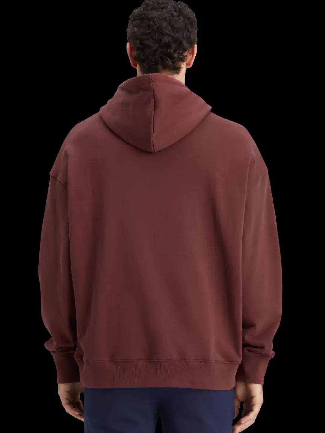 New Scotch & Soda Embroidered artwork hoodie Wine