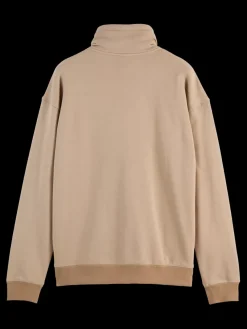 Online Scotch & Soda EMBROIDERED ARTWORK SWEATSHIRT Mocha