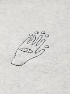 New Scotch & Soda EMBROIDERED RAGLAN RELAXED FIT SWEATSHIRT LightGreyMelange