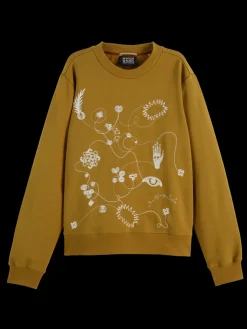 Fashion Scotch & Soda EMBROIDERED REGULAR FIT SWEATSHIRT