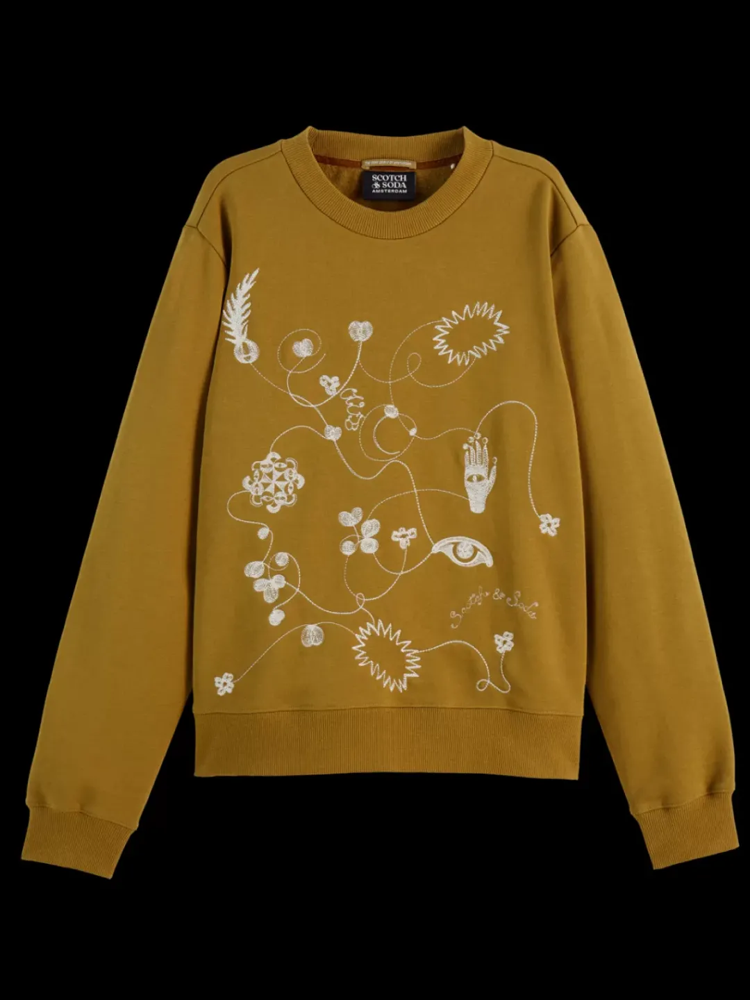 Fashion Scotch & Soda EMBROIDERED REGULAR FIT SWEATSHIRT
