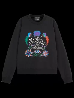 Fashion Scotch & Soda EMBROIDERED REGULAR FIT SWEATSHIRT