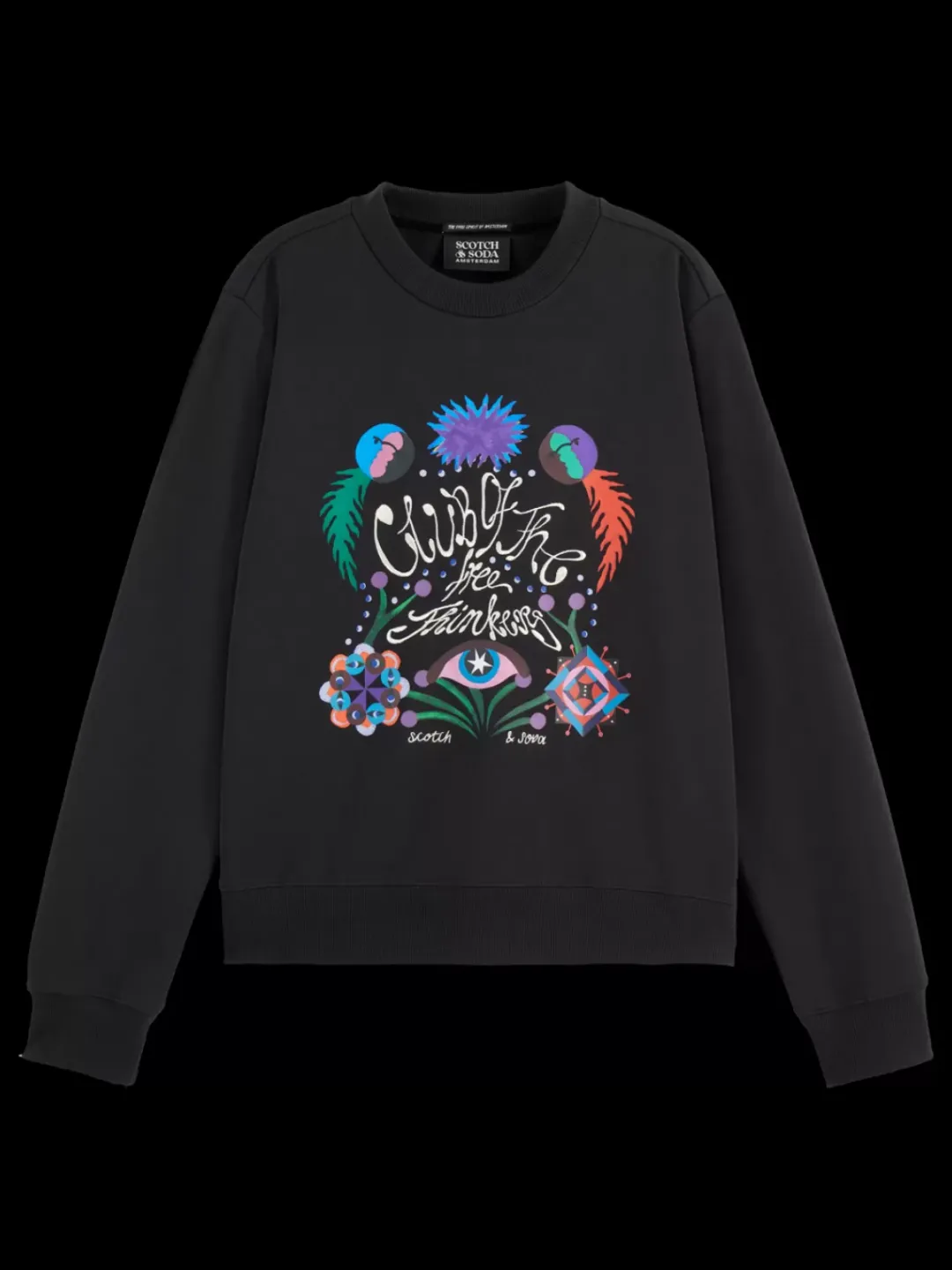 Fashion Scotch & Soda EMBROIDERED REGULAR FIT SWEATSHIRT
