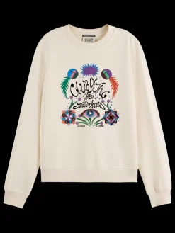 Fashion Scotch & Soda EMBROIDERED REGULAR FIT SWEATSHIRT