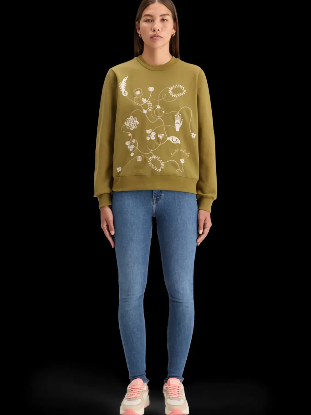 Fashion Scotch & Soda EMBROIDERED REGULAR FIT SWEATSHIRT