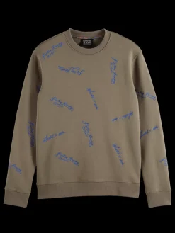 Clearance Scotch & Soda Embroidered sweatshirt PoetryReadingAOP