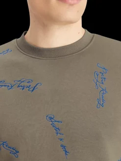 Clearance Scotch & Soda Embroidered sweatshirt PoetryReadingAOP