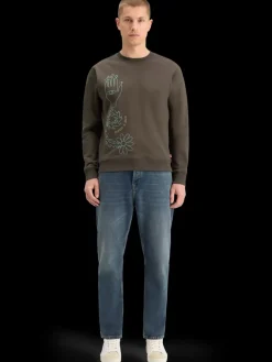 Best Scotch & Soda EMBROIDERY SWEATSHIRT Coffee