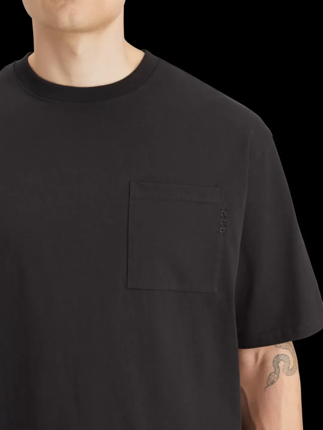 Discount Scotch & Soda Essential - 3 CROSSES LOOSE FIT POCKET T-SHIRT