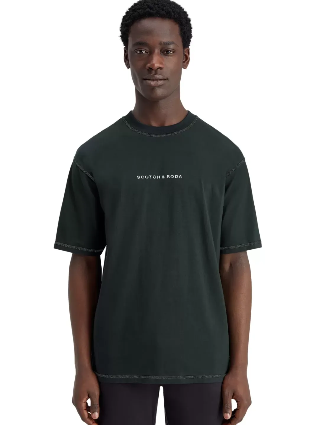 Discount Scotch & Soda Essential - logo front chest t-shirt