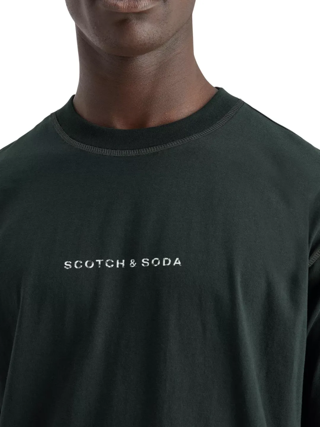 Discount Scotch & Soda Essential - logo front chest t-shirt