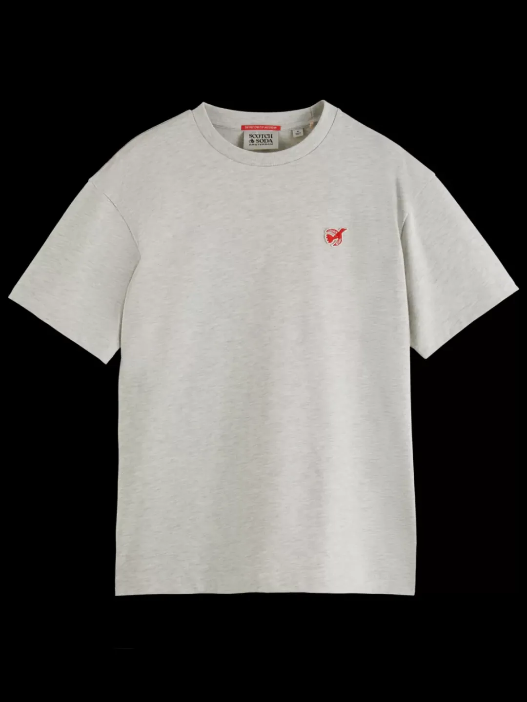 Sale Scotch & Soda Essential - the free spirit peace bird t-shirt OatmealMelange