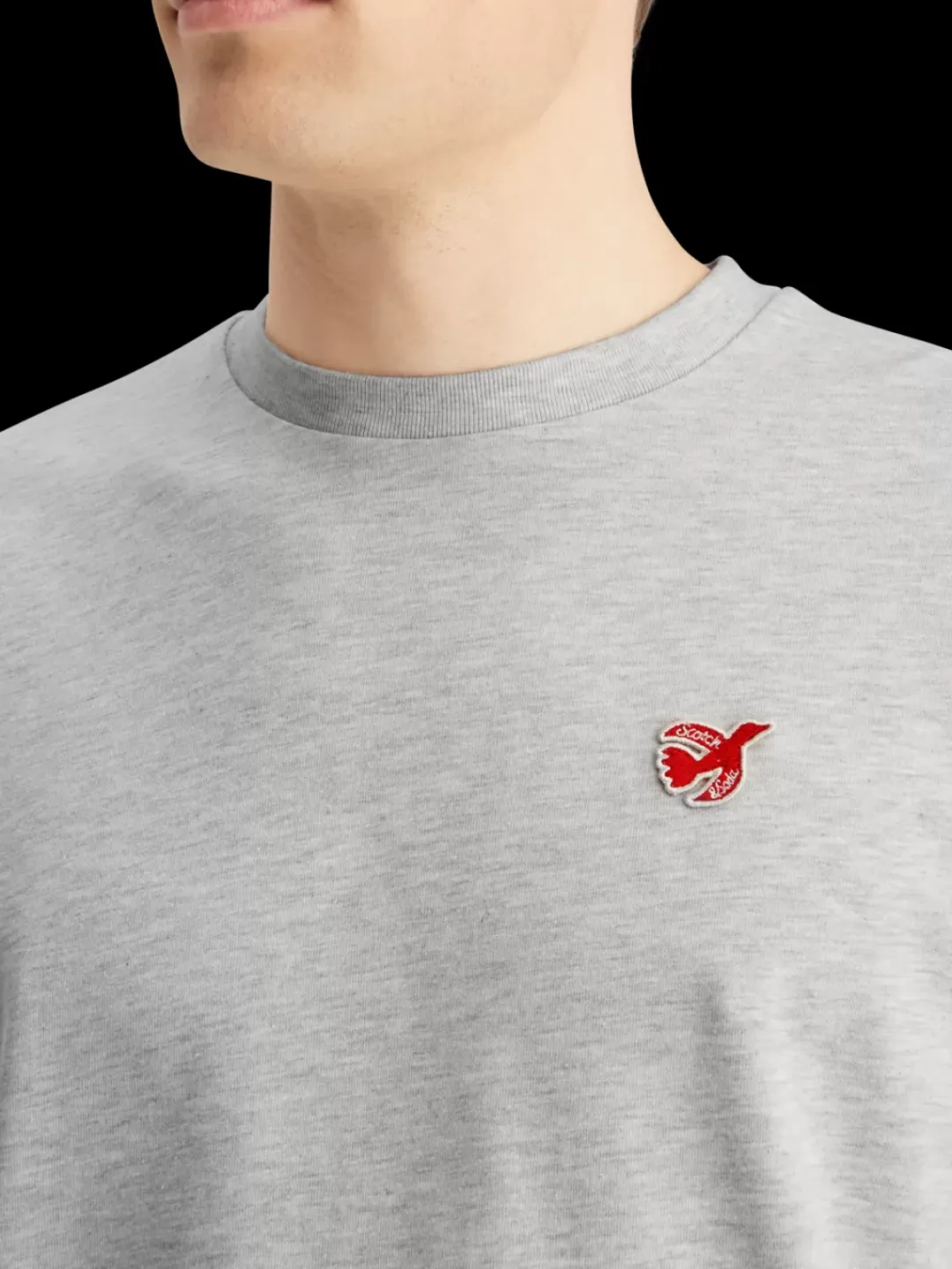 Sale Scotch & Soda Essential - the free spirit peace bird t-shirt OatmealMelange