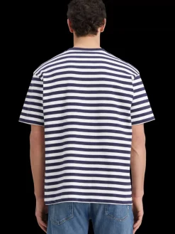 Fashion Scotch & Soda Essential - the free spirit peace bird striped t-shirt Navy/White