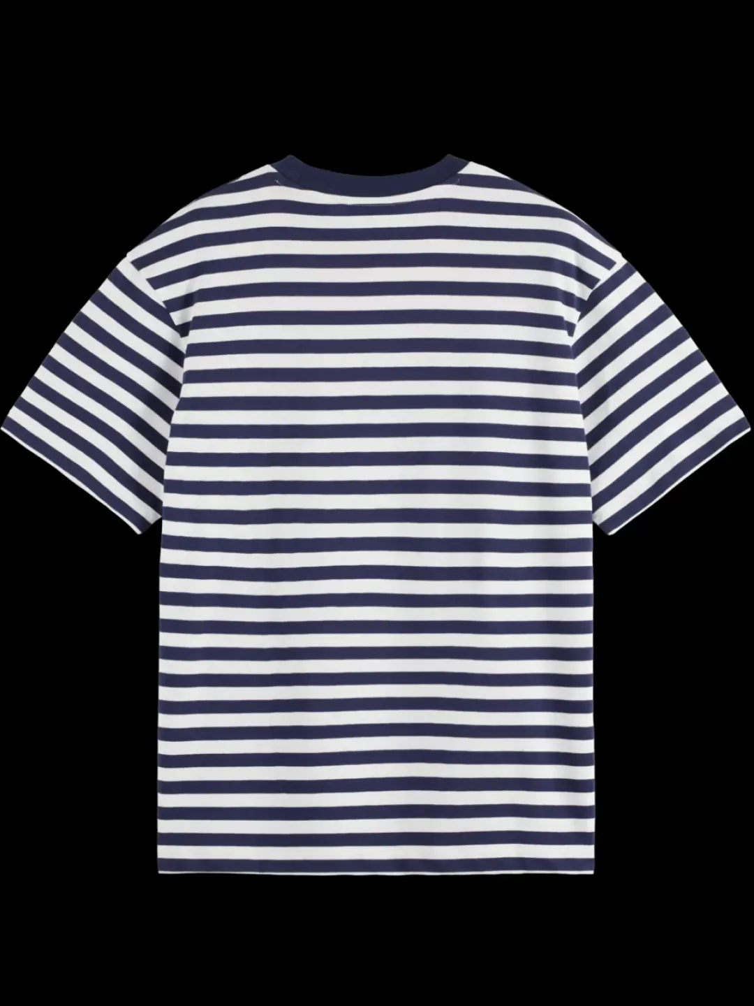 Fashion Scotch & Soda Essential - the free spirit peace bird striped t-shirt Navy/White