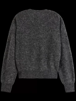 Online Scotch & Soda Essential FUZZY CREW NECK PULLOVER