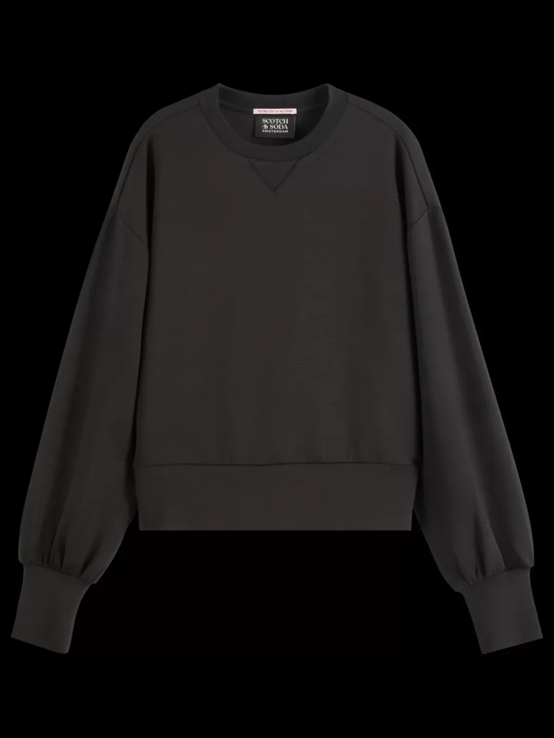 Clearance Scotch & Soda Essential MODAL SWEATSHIRT Black