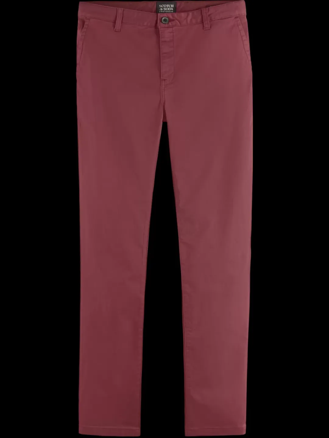 Fashion Scotch & Soda Essential mott- stretch cotton chino Wine